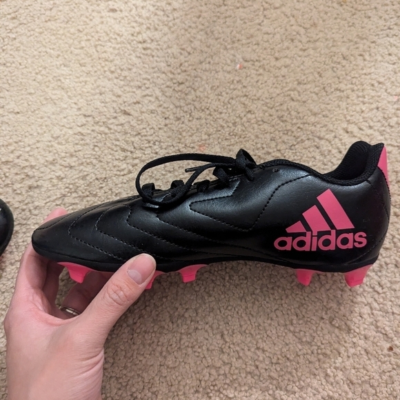 Adidas Goletto VII FG J Youth Soccer Cleats Black Pink Size 4.5 Youth - Picture 8 of 11